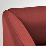 LILLEHEM 6-seat modular sofa with side table, Gunnared/brown-red wood