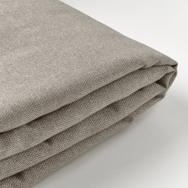 LILLFJÄLLET Cover divan bed with storage, Tibbleby beige, 160x200 cm
