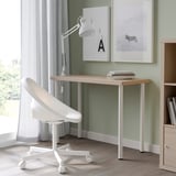 LINNMON Table top, white stained oak effect, 100x45 cm