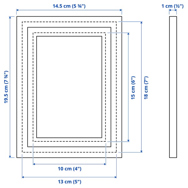 LOMVIKEN Frame, white, 13x18 cm