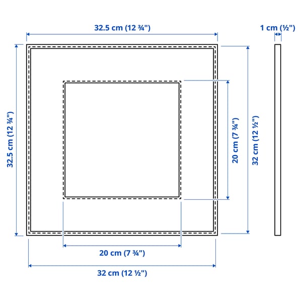 LOMVIKEN Frame, white, 32x32 cm