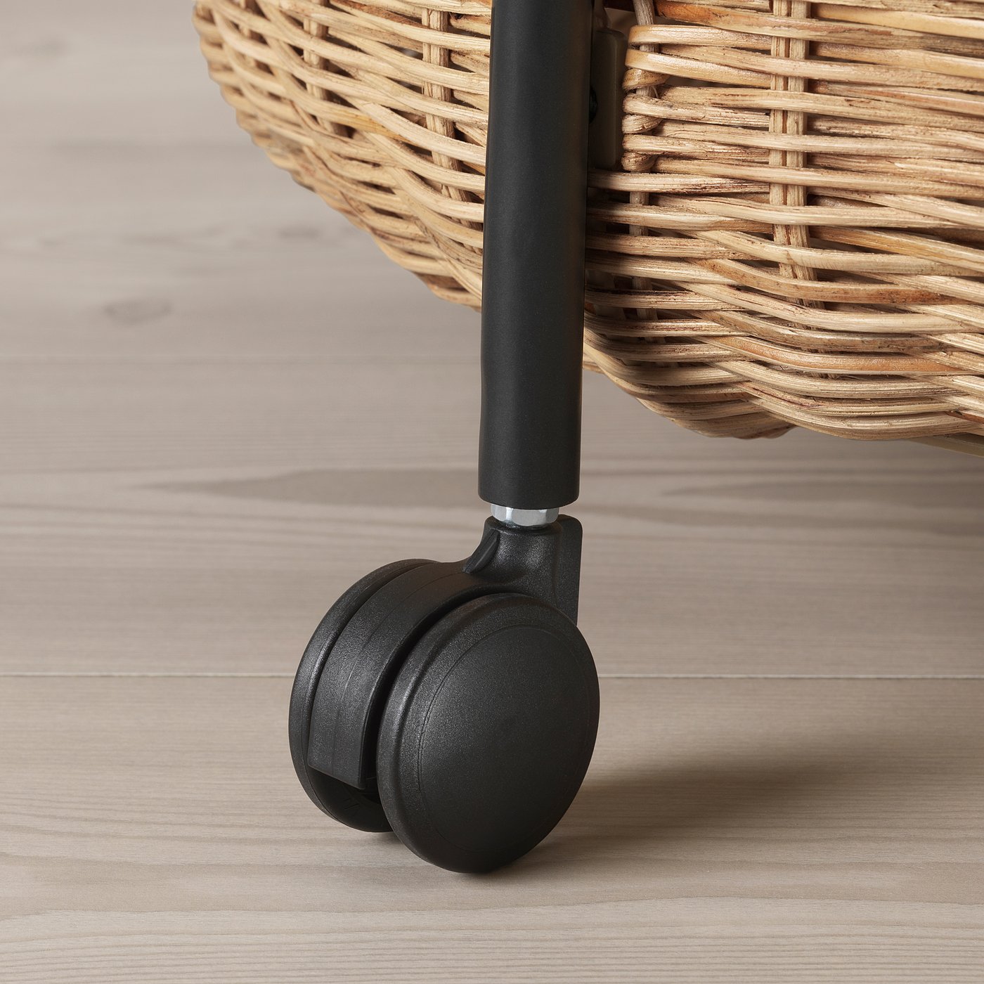LUBBAN trolley table with storage, rattan/anthracite - IKEA