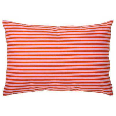 MÄVINN Cushion cover, off-white black/floral pattern, 40x58 cm