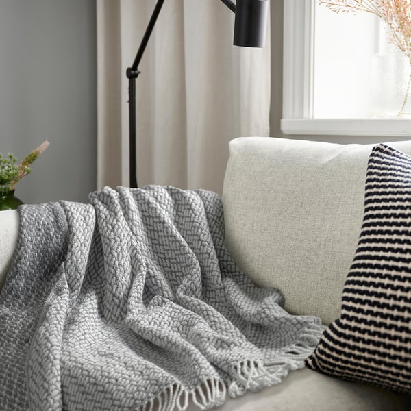 MAJINGER Throw, grey, 150x200 cm