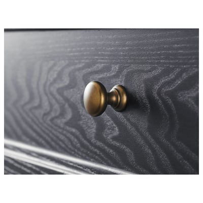 MALSJÖ Sideboard basic unit, black stained, 145x92 cm