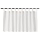MATILDA white tab top curtains, made from recycled polyester, hanging straight.