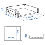 MAXIMERA Drawer, low, white, 40x37 cm