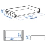 MAXIMERA Drawer, low, white, 60x37 cm