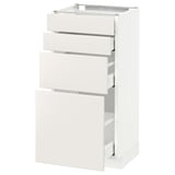 METOD Base cab 4 frnts/4 drawers, white/Veddinge white, 40x37 cm