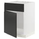 METOD Base cabinet f sink w door/front, white/Upplöv matt anthracite, 60x60 cm