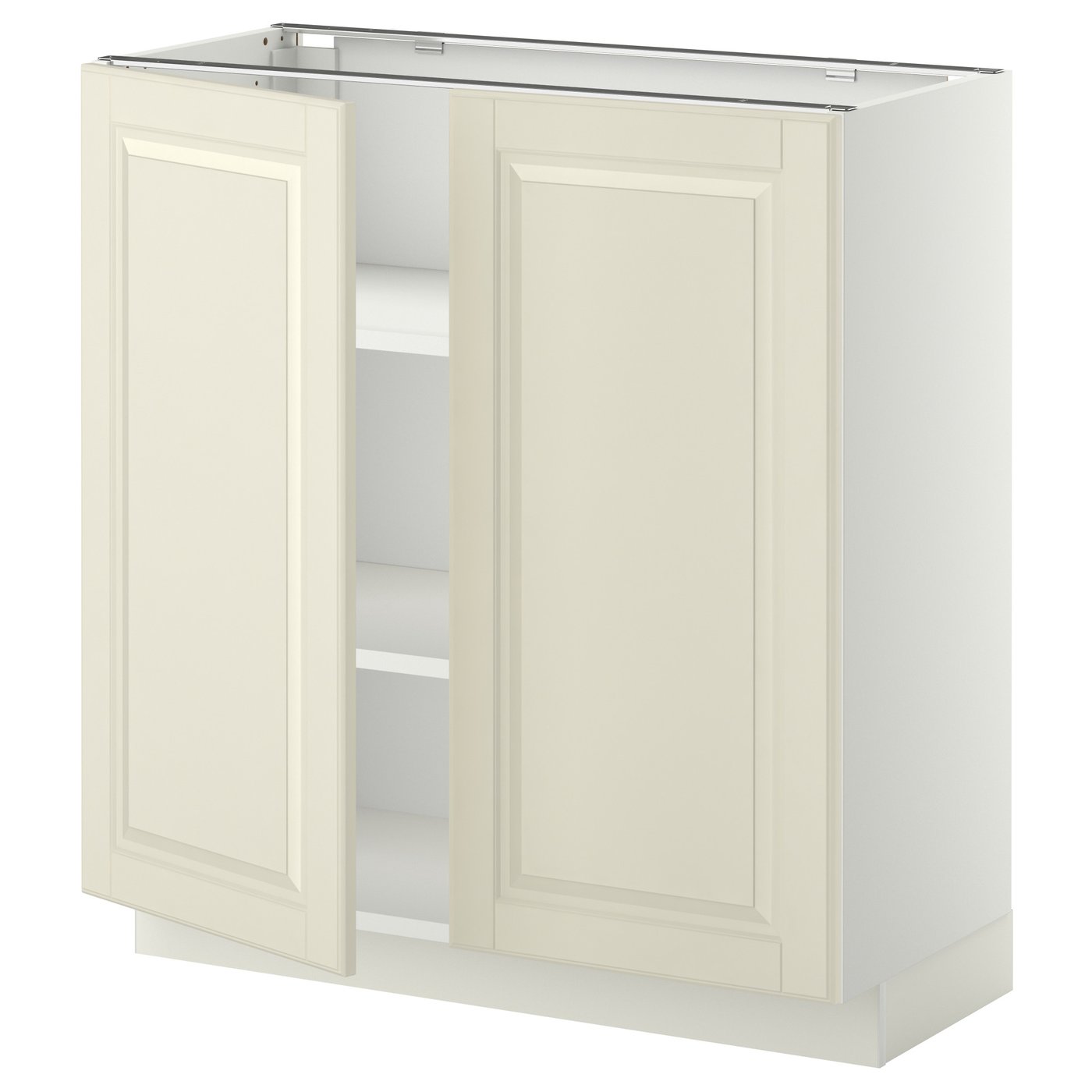 METOD Base with shelves/2 doors white, Bodbyn offwhite IKEA Switzerland