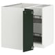 METOD Corner base cabinet with carousel, white/Havstorp deep green, 88x88 cm