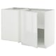 METOD Corner base cabinet with shelf, white/Voxtorp high-gloss/white, 128x68 cm