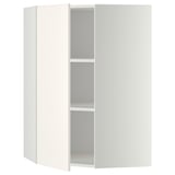 METOD Corner wall cabinet with shelves, white/Veddinge white, 68x100 cm