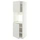 METOD High cab f oven w 2 doors/shelves, white/Aspudden light grey, 60x60x200 cm