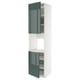 METOD High cab f oven w 2 doors/shelves, white/Kallarp high-gloss dark grey-green, 60x60x240 cm