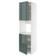 METOD High cab f oven w 2 doors/shelves, white/Kallarp high-gloss dark grey-green, 60x60x220 cm