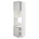 METOD High cabinet f built-in appliances, white/Havstorp light grey, 60x60x220 cm