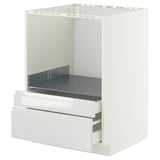 METOD / MAXIMERA Base cabinet f combi micro/drawers, white/Voxtorp high-gloss/white, 60x60 cm