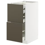 METOD / MAXIMERA Base cb 2 frnts/2 low/1 md/1 hi drw, white/Havstorp brown-beige, 40x60 cm