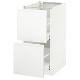 METOD / MAXIMERA Base cb 2 fronts/2 high drawers, white/Voxtorp matt white, 40x60 cm