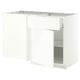 METOD / MAXIMERA Corner base cab w drawer and shelf, white/Aspudden matt white, 128x68 cm