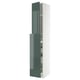 METOD / MAXIMERA Hc w p-o func 1dr/4drw, white/Kallarp high-gloss dark grey-green, 40x60x240 cm