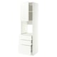 METOD / MAXIMERA High cab f oven w door/3 drawers, white/Aspudden matt white, 60x60x220 cm