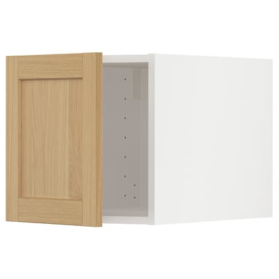 METOD Top cabinet, white/Forsbacka oak, 40x40 cm