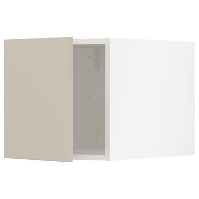 METOD Top cabinet, white/Havstorp beige, 40x40 cm