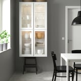 METOD Wall cab horiz gls door w push-open, white/Hejsta white clear glass, 80x40 cm