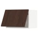 METOD Wall cabinet horizontal w push-open, white/Sinarp brown, 60x40 cm
