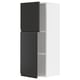 METOD Wall cabinet with shelves/2 doors, white/Upplöv matt anthracite, 40x100 cm