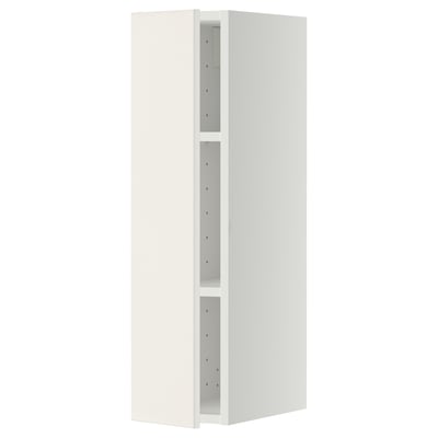 METOD Wall cabinet with shelves, white/Veddinge white, 20x80 cm