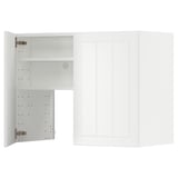 METOD Wall cb f extr hood w shlf/door, white/Stensund white, 80x60 cm