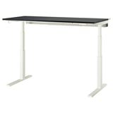 MITTZON Table top, black stained/ash veneer, 160x68 cm