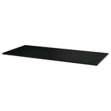 MITTZON Table top, black stained/ash veneer, 160x68 cm