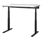 MITTZON Underframe sit/stand for desk, electric/black, 120/140/160x80 cm
