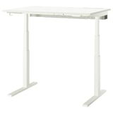 MITTZON Underframe sit/stand for desk, electric/white, 120/140/160x80 cm