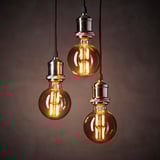MOLNART LED bulb E27 150 lumen, globe grey clear glass, 95 mm