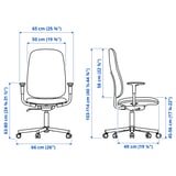 MULLSJÖ / SMÖRKULL Desk and chair, oak veneer/dark grey