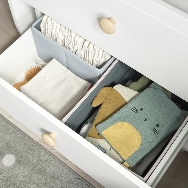 MYLLRA Changing table with drawers, white