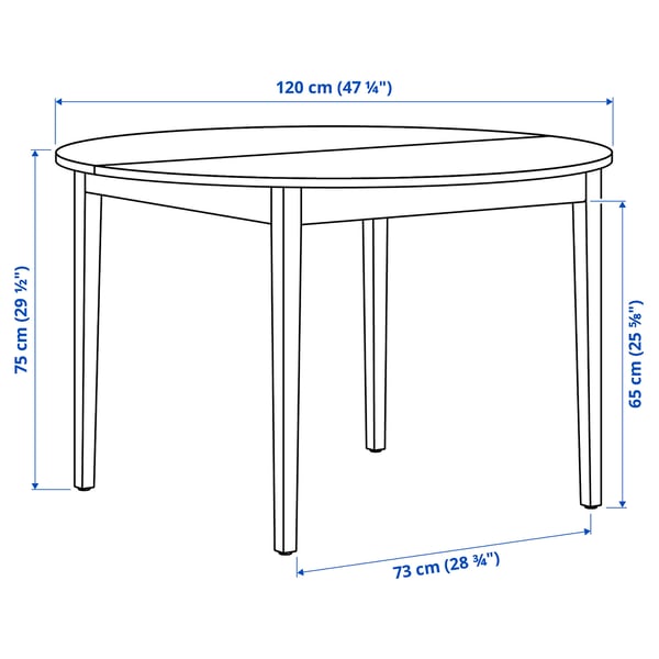NÄSINGE / BERGMUND Table and 4 chairs, dark brown stained beech veener/Orrsta light grey black, 120 cm