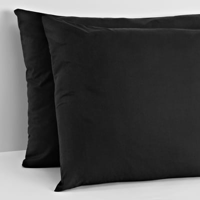 NEJLIKROT Pillowcase, black, 65x100 cm