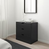 NORDLI Chest of 3 drawers, anthracite, 80x76 cm