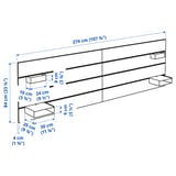 NORDLI Headboard, white, 180/193 cm