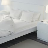NORDRUTA Fitted sheet, white, 160x200 cm