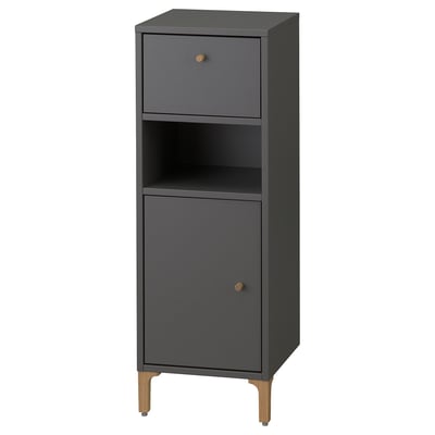 NORSÄLVEN Cabinet, grey, 32x32x94 cm