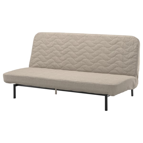 Nyhamn 3 Seat Sofa Bed With Foam Mattress Hyllie Beige Ikea