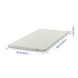 NYLÄGET Mattress pad, white, 90x200 cm